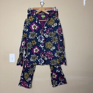 Vera Bradley African Violet Floral Pajamas Pant Set Size Small